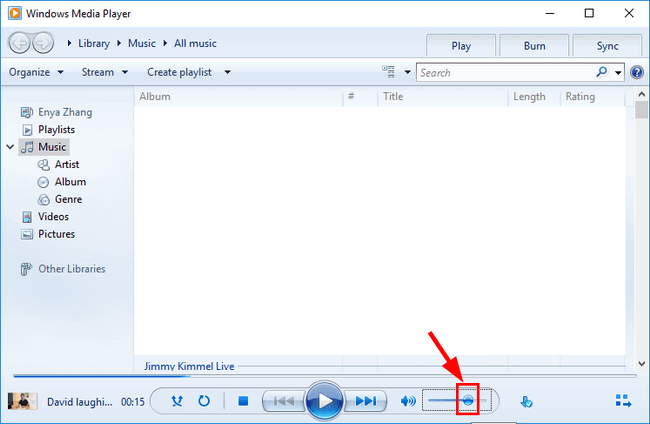 Windows Media Player Nessun suono MP4 video