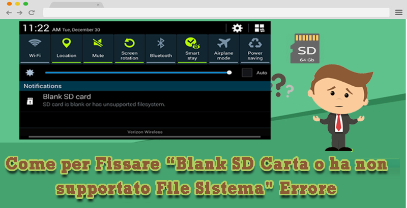 [Guida completa]  - Come per Fissare “Blank SD Carta o ha non supportato File Sistema" Errore