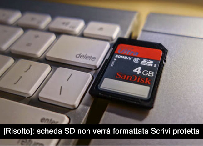 formato Scriviprotetta scheda SD