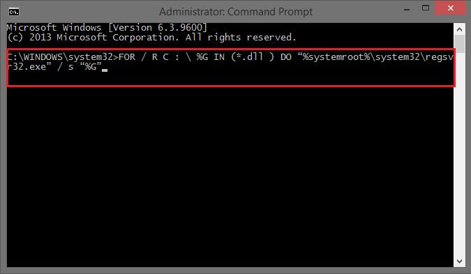 registrare nuovamente i file Windows.Dll1