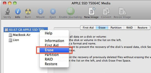 dell'Utilità Disco FAT32 in grigio su Mac problema