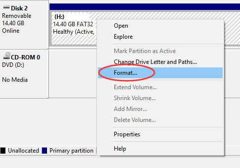 Il volume non contiene un file system riconosciuto