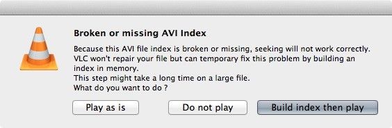 AVI Index VLC Giocatore